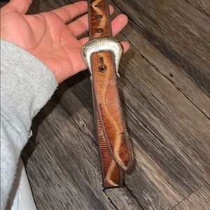 Women’s genuine lizard belt